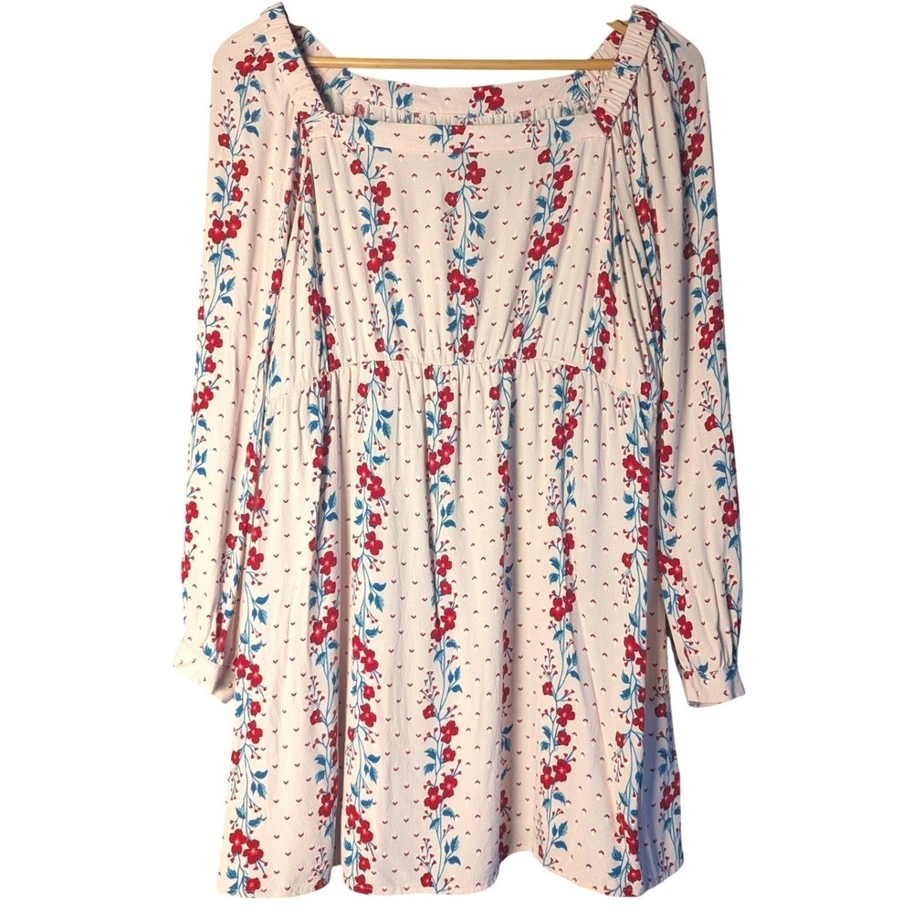 M Old Navy Maternity Floral Long Sleeve  Shell Pink Baby Soft Boho Countrycore - Picture 3 of 8
